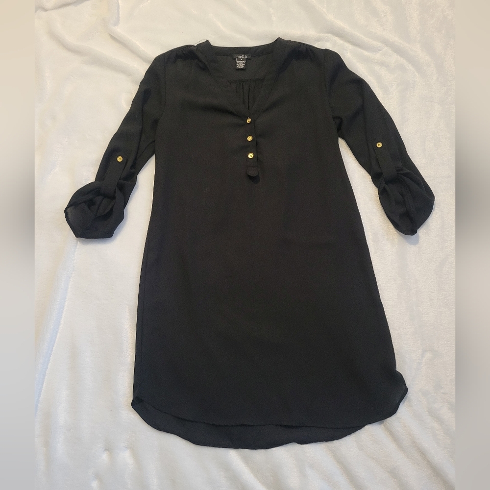 Rue21 Classic Black Tunic Top/dress